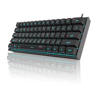 MageGee TS91 - Mini teclado para juegos al 60 %, retroiluminado RGB de 61 teclas, teclado ergonómico e impermeable para computadora de oficina para PC, Mac, PS4, Xbox One Gamer (negro)