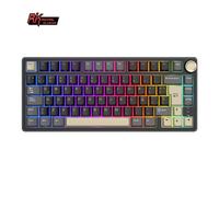 Teclado Mecánico RK Royal Kludge R75 Español, Diseño 80%, Retroiluminación RGB, PBT, Interruptores Intercambiables en Caliente, Perilla Metálica, España ES Phantom