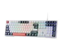 Teclado para juegos Redragon K668 RGB, teclado mecánico con cable de 108 teclas con 4 teclas de acceso adicionales, enchufe intercambiable en caliente mejorado, interruptor rojo