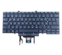 Teclado para laptop, español latino, teclado retroiluminado, sin moldura de teclado, compatible con laptop Dell Latitude 5400 5401 5410 5411 7400 7410, doble puntero