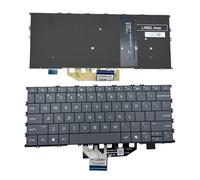 Teclado para laptop HP OmniBook X de 14 pulgadas AI 14-FE SG-B7740-XUA SN1D80B10 diseño de EE. UU. con retroiluminación, botón de encendido con tecla Ai (gris)