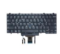 Teclado para laptop, retroiluminado, sin moldura de teclado, teclado de repuesto compatible con laptop Dell Latitude E5450 E5470 E5480 E7450 E7470 E7480 Series, doble puntero, diseño de EE. UU