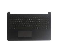 Teclado para laptop UK compatible con HP Pavilion 15-BS000 15-BS100 15-BS500 15-BS600 15-BS0XX 15-BS061ST 15-BS062ST Funda superior para reposamanos negro TouchPad