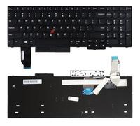 Teclado para portátil con puntero de repuesto para Lenovo IBM ThinkPad E580 E585 E590 E595 T590 L580 L590 P52 P53 P53S P72 P73 (no compatible con P52s), marco negro sin retroiluminación