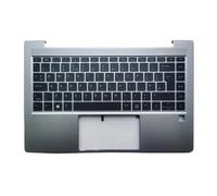 Teclado para portátil del Reino Unido compatible con HP ProBook 14 440 G8 445 G8 M23770-001 M23769-001 4BX8QTA00A0 M23769-001 Funda superior retroiluminada para reposamanos