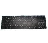 Teclado para portátil MSI WS60 6QH 6QI 6QJ7RJ WS72 6QH 6QI 6QJ WS72-6QI161FD WS72-6QJ16H21 WT72 2OK 2OL 2OM 6QL 6QM 6QN 6QK Inglés con Tapa de Cristal y retroiluminación