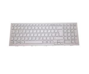 Teclado para portátil para Sony VPC-Eh VPCEH VPCEH2M9E VPCEH2N1E VPCEH2P0E VPCEH2P1E VPCEH2Q1E VPCEH2S1E VPCEH2S1R VPCEH2S9E VPCEH2Z1E VPCEH3A4E VPCEH3A4R Español SP Blanco con Marco Nuevo
