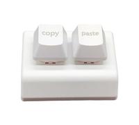 Teclado pequeño con cable USB para juegos con 2 teclas programables, retroiluminadas de color para jugadores presentes