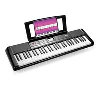 Teclado Piano 61 Teclas, Piano Electrico para Principiantes, Piano Digital Compacto, Función de Grabación y Programación, con 300 Sonidos, Altavoces, USB MIDI, Pantalla LCD, Conector para Auriculares