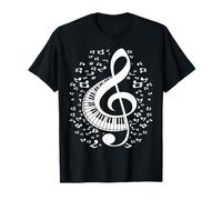 Teclado Piano Clave De Sol Notas Musicales Música Pianista Camiseta