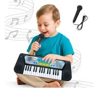 Teclado Piano Infantil - AMATOYS - Microfono Portatil - Teclado Musical Infantil - Organo Electronico - Organo Juguete - Piano Electrico Niños - Niños Niña 3 4 5 6 7 Años (Modelo 2)