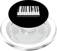 Teclado Piano Techno Party Music. Grunge Efecto Desgastado PopSockets PopGrip para MagSafe