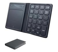 Teclado portátil 3 en 1 plegable, teclado numérico inalámbrico de viaje, teclado numérico dual Bluetooth, computadora portátil, multigestos, panel táctil, combo de mouse para escribir fácilmente,