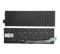 Teclado portátil Compatible de EE. UU. para G3 15 3579 3779 G5 15 5587 G7 15 7588 Reemplazo en Opciones de Blanco Rojo Azul(Red with Backlit)