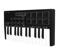 Teclado portátil de 25 teclas con teclas dinámicas y Plug and Play para estudio/viajes, producción de música, teclado USB