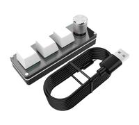 Teclado programable - Programación teclado para trabajo - Teclado silencioso para estudio trabajo juego actividades para mujeres y hombres, accesorios para ordenador