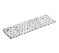 Rapoo - Teclado QWERTY Portugués multimodo, con Bluetooth y conexión de 2.4 GHz, conectividad para Varios Dispositivos y diseño Ultrafino, E9700M, en Blanco