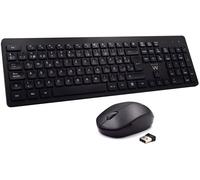 Ewent Teclado y ratón inalámbricos EW3258 PT QWERTY 2,4 GHz 1600 dpi USB Nano pilas incluidas