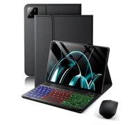Teclado ratón funda para Xiaomi Pad 7 / 7 Pro (2024)/Xiaomi Pad 8 / 8 Pro (2025) 11.2 pulgadas funda protectora con inalámbrico Bluetooth retroiluminado italiano teclado (QWERTY) Backlit Keyboard Case