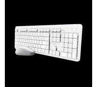 Teclado + ratón - Kit Wireless silencioso, conectividad inalámbrica, diseño ergonómico, Compatible con múltiples Dispositivos, Color Blanco.*
