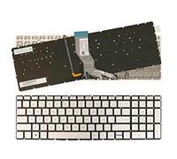 Teclado RETROILUMINADO Compatible con HP Pavilion 15-CD072NR 15-CD074CL 15-CD075NR 15-CD076CL Plata SIN Marco Intro PEQUEÑO