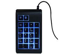 Teclado Retroiluminado con Cable USB, Sensación Mecánica, Respiración Tricolor, 19 Teclas, ABS, Plug and Play, Impermeable, a Prueba de Salpicaduras, Teclado Numérico Externo