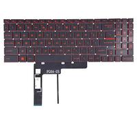 Teclado retroiluminado de repuesto para laptop MSI Katana GF66 GF76 y Pulse GL66 GL76 MS-1581 MS-1582 MS-17L1 MS-17H3 Series Laptop con letras rojas diseño de EE. UU