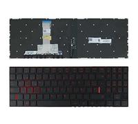 Teclado RETROILUMINADO EN Rojo Compatible con Lenovo Legion Y520 Y520-15IKB R720 R720-15IKB Negro