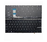 Teclado retroiluminado Hebreo/Ruso/Estadounidense, Compatible con ASUS, Compatible con Vivobook, X1404, X1404ZA, X1404VA, S1404Z, S1404ZA, S1404V, S1404VA, F1404, M1404, X1405ZA(Black RU Backlit)