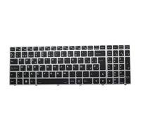 Teclado retroiluminado para portátil para CLEVO N15Z3 PB70 PB71 PB50 PB51 CVM18H96E094309 6-80-N150-16A-1 Español SP Marco Plateado Nuevo