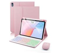 Teclado retroiluminado Ratón Carcasa para iPad Air 5º (2022), iPad Air 4º (2020) 10,9 Pulgadas/iPad Air 11 (M3 2025/M2 2024) 11 Pulgadas Funda con Bluetooth francés (AZERTY) Backlight Keyboard Case