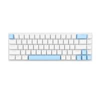 Teclado Retroiluminado RGB, Teclado Mecánico de 68 Teclas Portátil con Interruptor Azul para para PC (Blanco Azul)