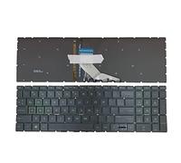 Teclado retroiluminado verde de repuesto para laptop HP Pavilion 15-CX 15-DB 15-DX 15-DR 250 G7 255 256 G7 15-CN 15-CS 15-CR 15-CW 17-by 17-CA 15-CX0020NR 15-CX0030NR 15-CX0 040NR 15-CX0042NR