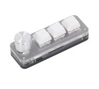 Teclado RGB de 3 Teclas, Miniteclado con Interruptor Rojo a Prueba de Polvo para Control Industrial y Tareas Cotidianas