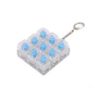 Teclado RGB pequeño pero eficaz para la regulación emocional con portabilidad suave y ligera (PC con blanco claro)