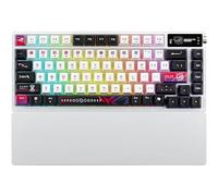 Teclado ROG Azoth X Snow 75% Personalizado para Juegos con interruptores mecánicos ROG NX V2 Intercambiables en Caliente, Teclas sublimadas de Tinte y Semi-translúcidas