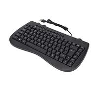 Teclado Silencioso Ultradelgado, Teclado con Cable de 95 Teclas con Lenguaje Pequeño Multimedia, Interfaz Mini USB Touch Comfort para Computadoras Portátiles de Escritorio (Arábica)