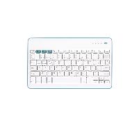Silver HT 111936640199 - Teclado inalámbrico, color blanco y azul