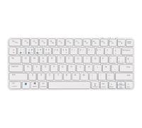 SILVERHT Design - Teclado Inalámbrico Ultrafino Multidispositivo | Bluetooth + USB 2.4G | QWERTY Español | Silencioso y Portátil para PC, Smart TV y Tablet