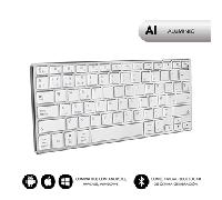 TECLADO SUBBLIM INALAMBRICO ALUMINIO ADVANCE COMPACT SILVER