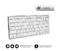 SUBBLIM Teclado Wireless Bluetooth Aluminio Advance Compact Silver