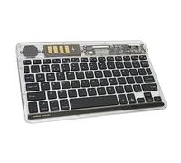 Teclado, Teclado Retroiluminado de 10 Pulgadas, Dispositivo Múltiple Expandible Transparente, Conexión Ultradelgada para Computadoras Portátiles (Black)