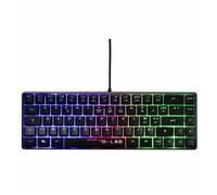 The G-Lab Keyz Hydrogen, teclado Gamer 60%, teclado semimecánico con cable Azerty, retroiluminación multicolor- Mini teclado para jugador silencioso, formato compacto TKL- Pc/ps4/Ps5/xbox - Nuevo 2023
