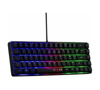 The G-Lab Keyz Hydrogen - Teclado Gaming Qwert - Incluye Ñ - Teclado para Juegos Semi mecanico - Teclado Gamer 60%, retroiluminación Multicolor - Mini Teclado Gamer silencioso, para PC,PS4,PS5