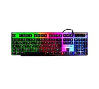 The G-Lab KEYZ Neon - Teclado Gaming de Alto Rendimiento - Membrana de Alta Precisión - Retroiluminación Rainbow - Layout Español, Multicolor