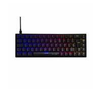 The G-Lab Keyz Titanium - Teclado Gaming 65% AZERTY, USB, Teclado mecánico Switch Rojo, 100% Personalizable, antifantasma, macros programables, para PC, PS4, PS5, Xbox, Color Negro