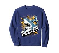 Teclado Tiburón Música Piano Elasmobranch Tecladista Pianista Sudadera