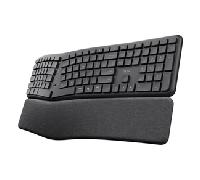 TECLADO TRUST BLUETOOTH MULTIDISPOSITIVO KEYRA ERGONOMICO SILENT COLOR NEGRO 25704