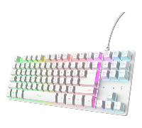 GXTrust Thado Teclado Gamer TKL QWERTY Español, Blanco