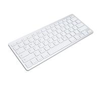 Teclado Ultradelgado, Conexión sin Cables Teclado Inalámbrico con Absorción de Impactos Universal Bilingüe Compacto para Computadora Portátil (Diseño QWETZ alemán)